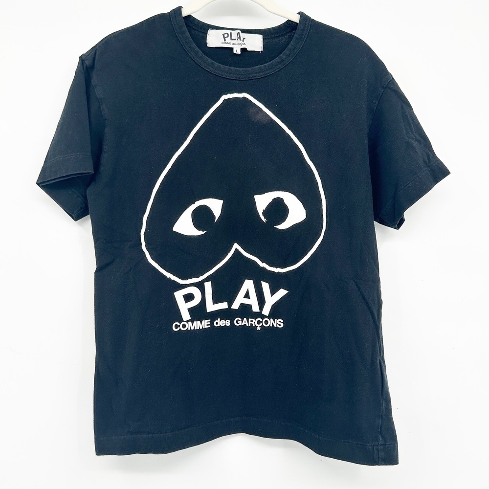 Comme des Garcons‎ PLAY Inverted Heart Logo Graphic Tee T Shirt Size L Unisex